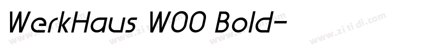 WerkHaus W00 Bold字体转换